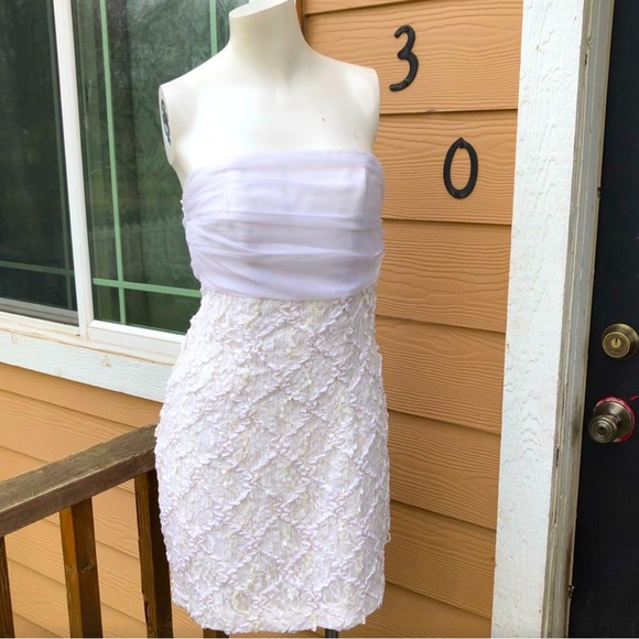 Vintage Delaru 80s Bob Mackie Style Strapless Cocktail Dress - Picture 1 of 5